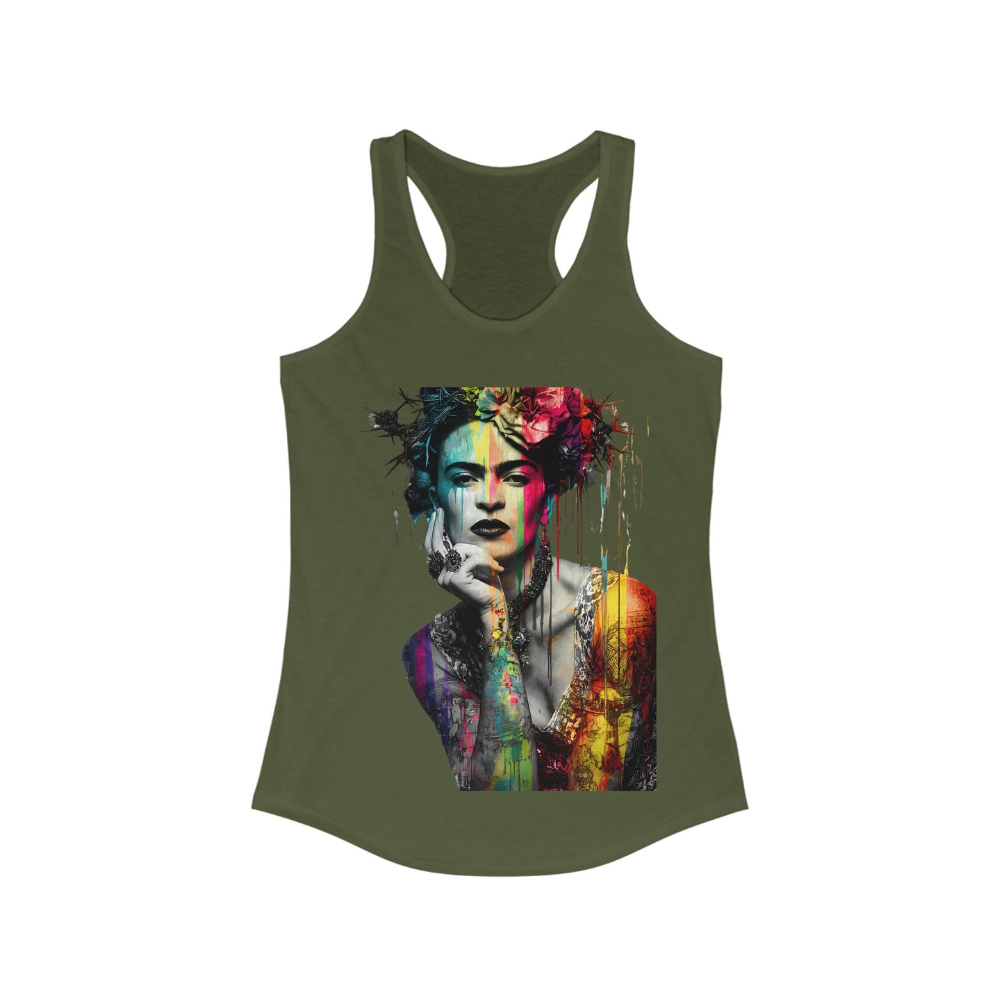 Frida Inspired Empowerment Tank Top, Inspirational Racerback, Women's Art Apparel, Gift for Her, Summer Wardrobe Essential, Fitness Shirt