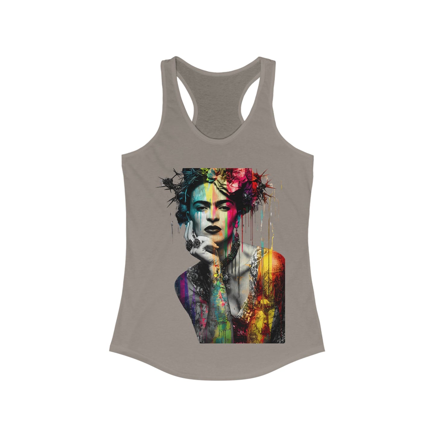 Frida Inspired Empowerment Tank Top, Inspirational Racerback, Women's Art Apparel, Gift for Her, Summer Wardrobe Essential, Fitness Shirt