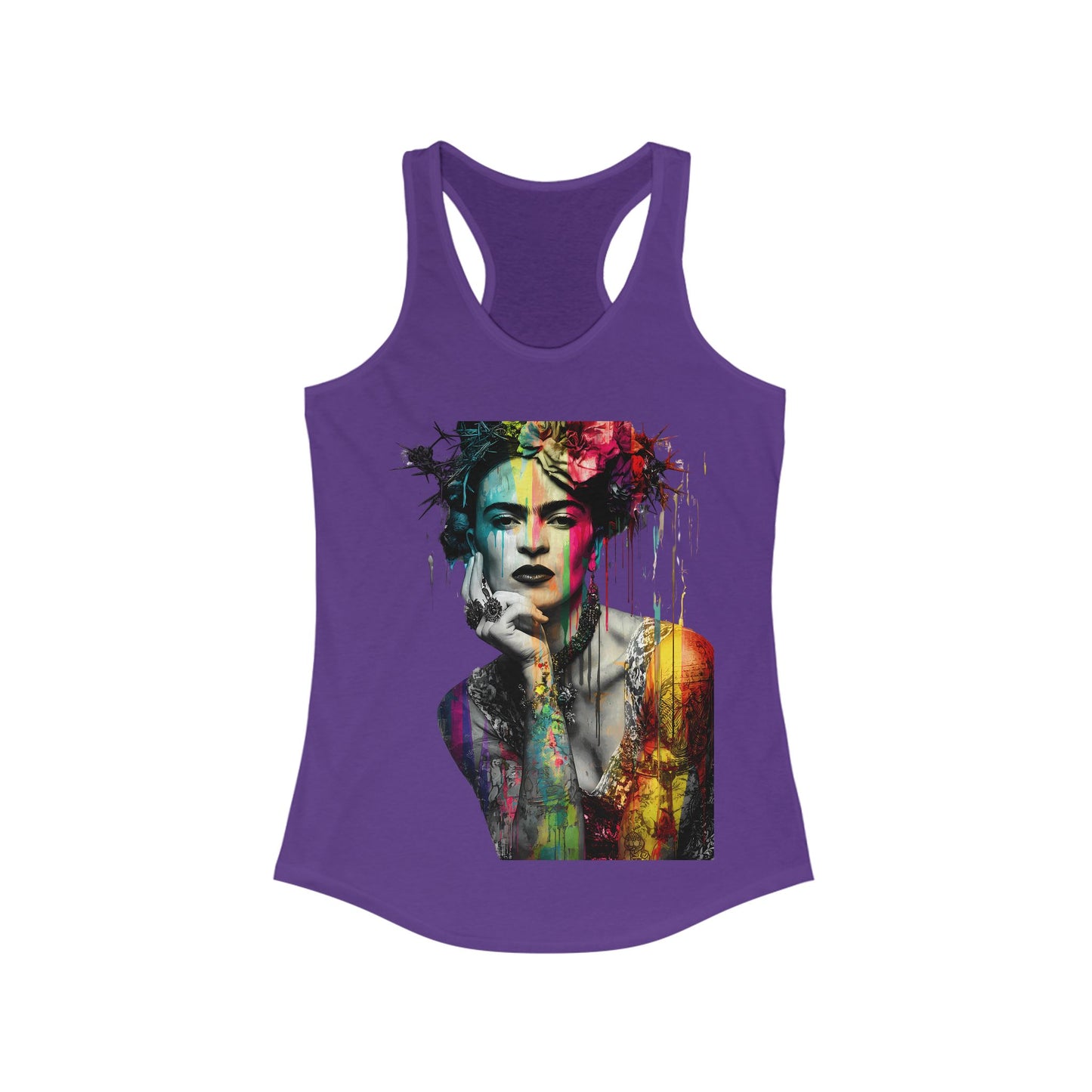 Frida Inspired Empowerment Tank Top, Inspirational Racerback, Women's Art Apparel, Gift for Her, Summer Wardrobe Essential, Fitness Shirt