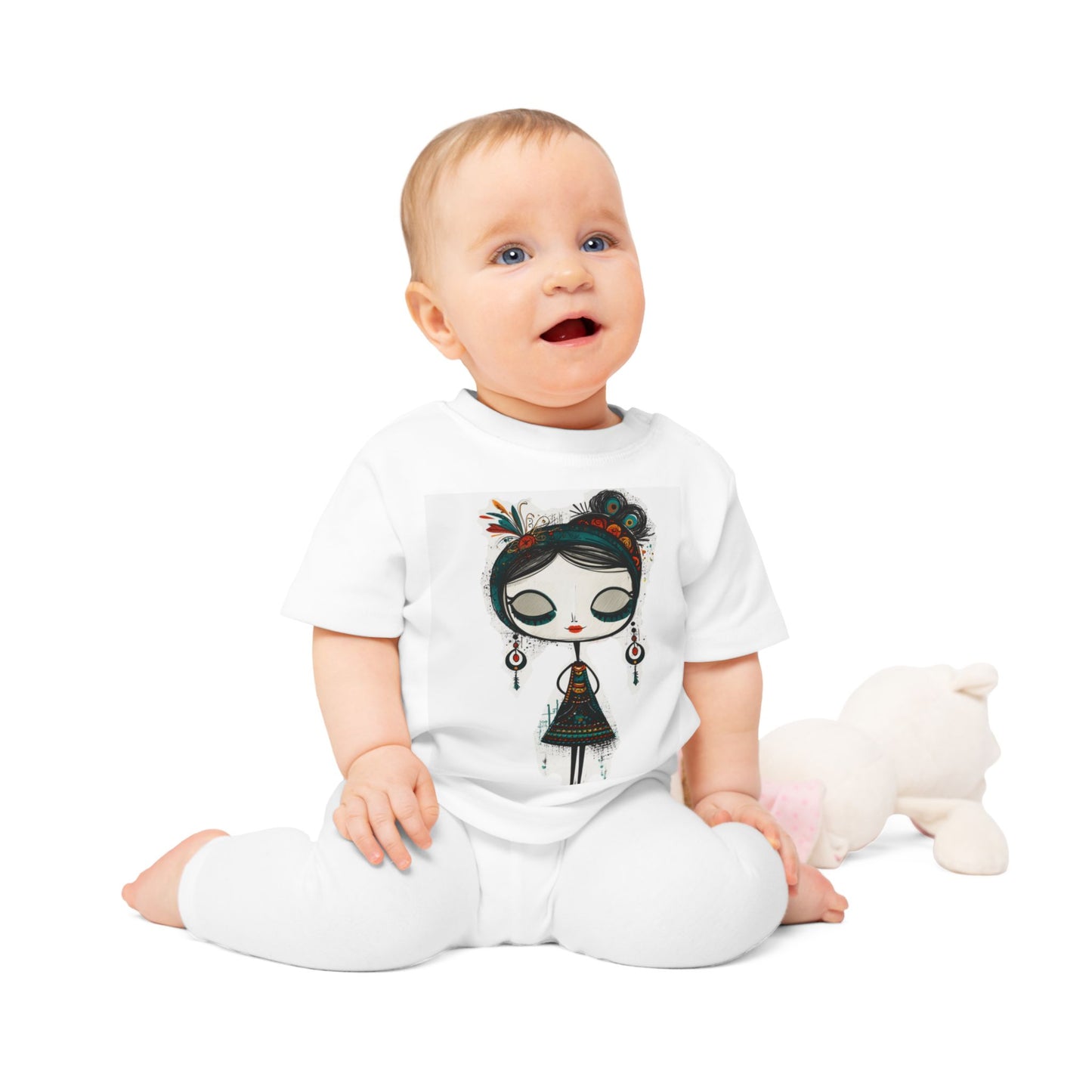 Baby T-Shirt - Kleine Frida – Große Träume - Frida Kahlo inspired