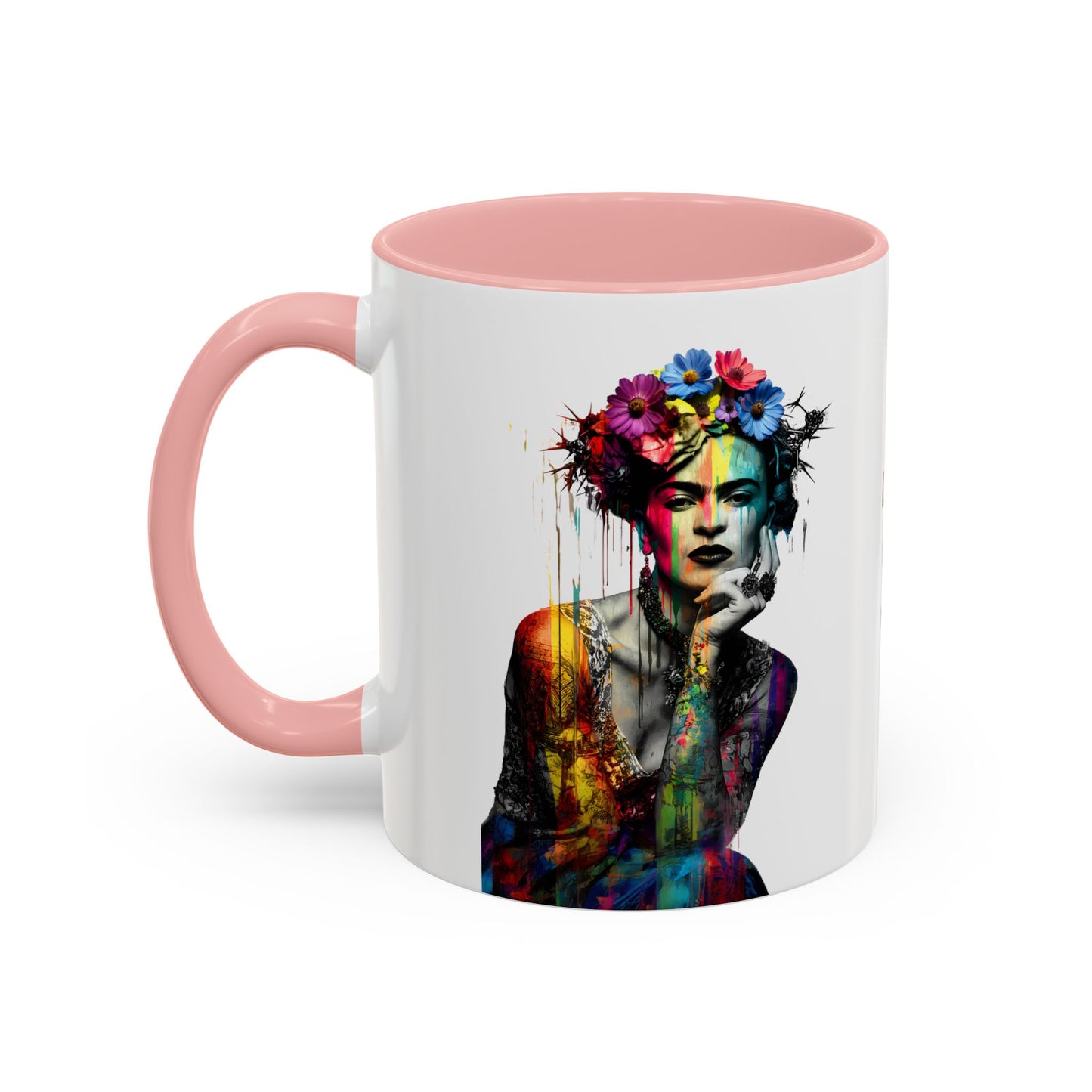 Frida Kahlo Inspired Accent Coffee Mug - "Love My Art" - 11 & 15oz