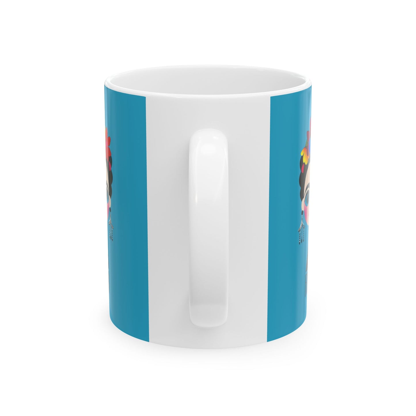 Frida Kahlo Inspired Ceramic Mug - Artistic Coffee Cup for Art Lovers, Gift for Friends, Unique Home Decor, 11oz, 15oz