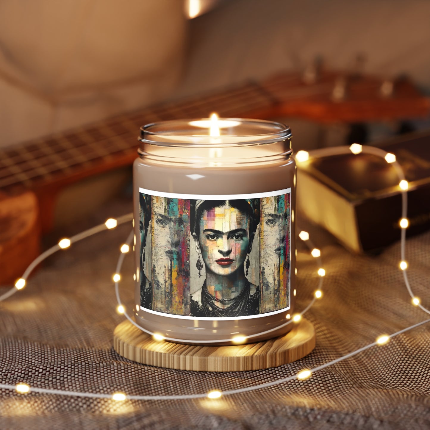 Frida Kahlo inspired Scented Candle | 9oz | Positivity Gift | Home Decor | Aromatherapy | Art Lover's Gift | Unique Candles