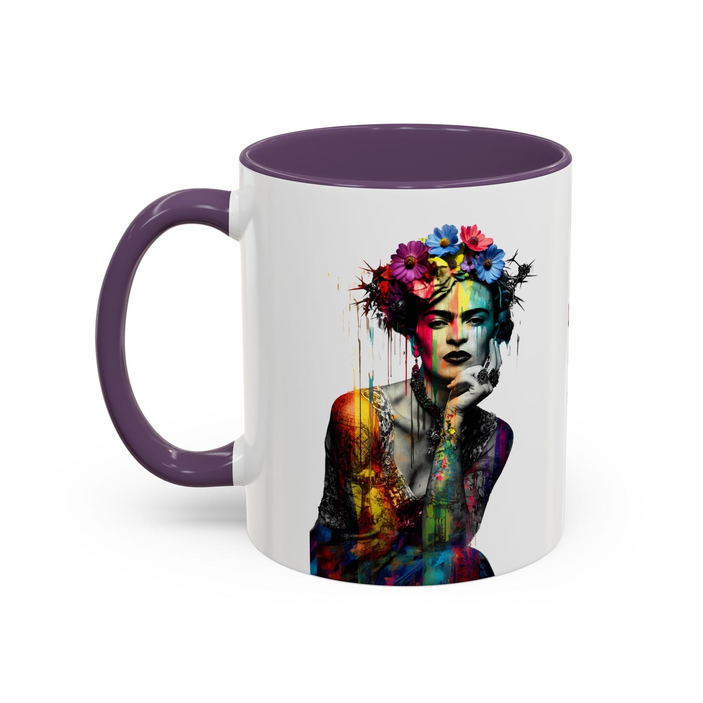 Frida Kahlo Inspired Accent Coffee Mug - "Love My Art" - 11 & 15oz