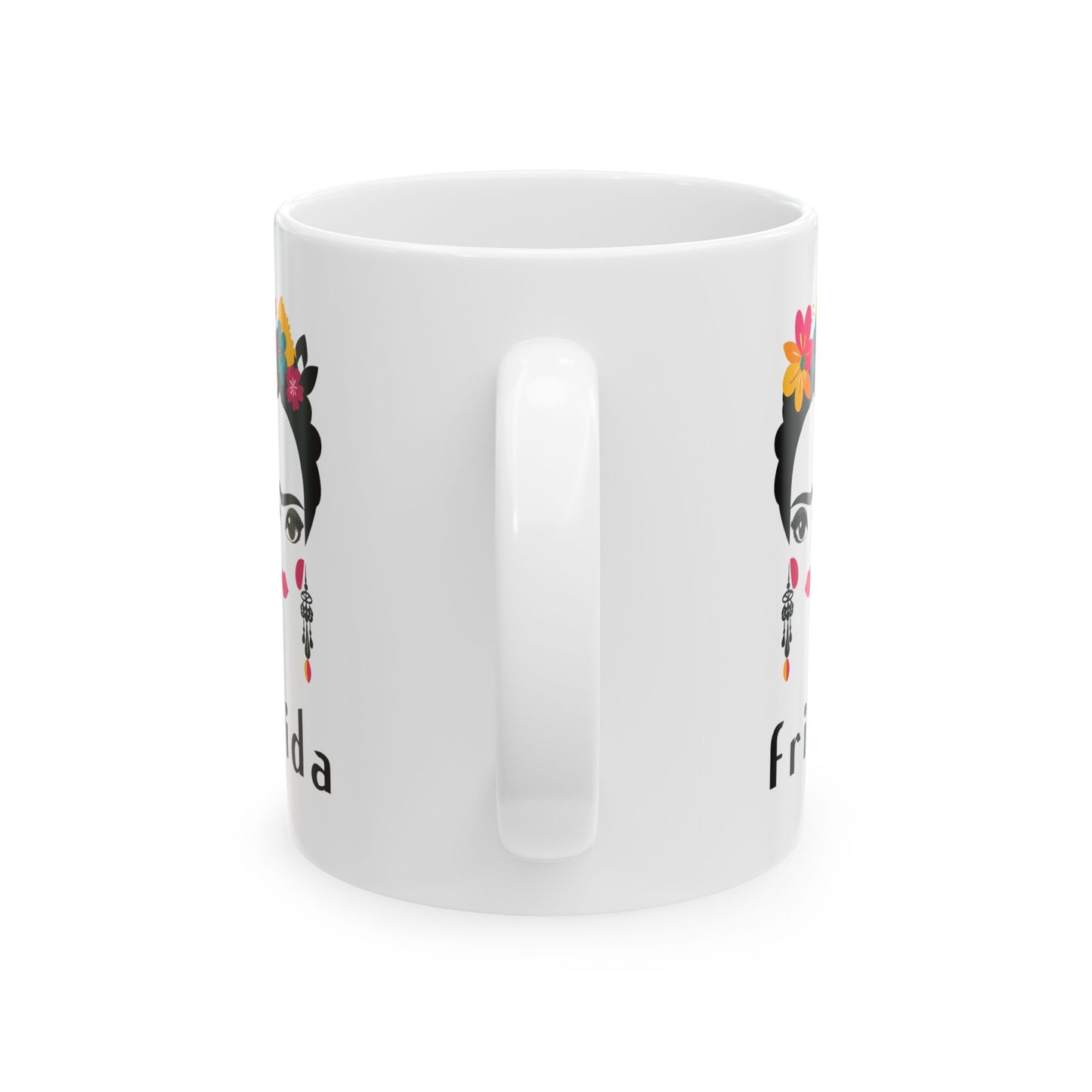 Frida Kahlo Inspired Ceramic Mug - Artistic Coffee Cup for Art Lovers, Gift for Friends, Unique Home Decor, 11oz, 15oz