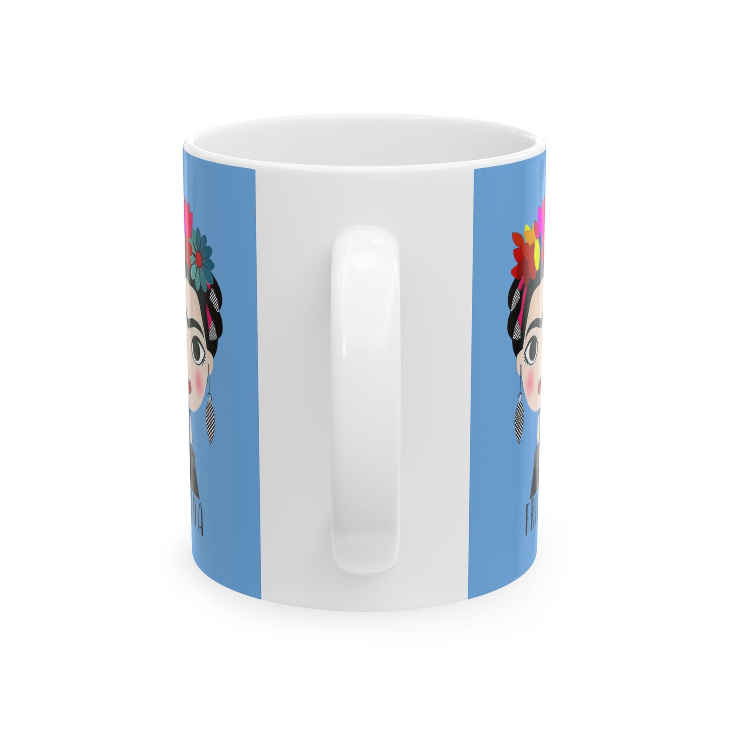 Frida Kahlo Inspired Ceramic Mug - Artistic Coffee Cup for Art Lovers, Gift for Friends, Unique Home Decor, 11oz, 15oz