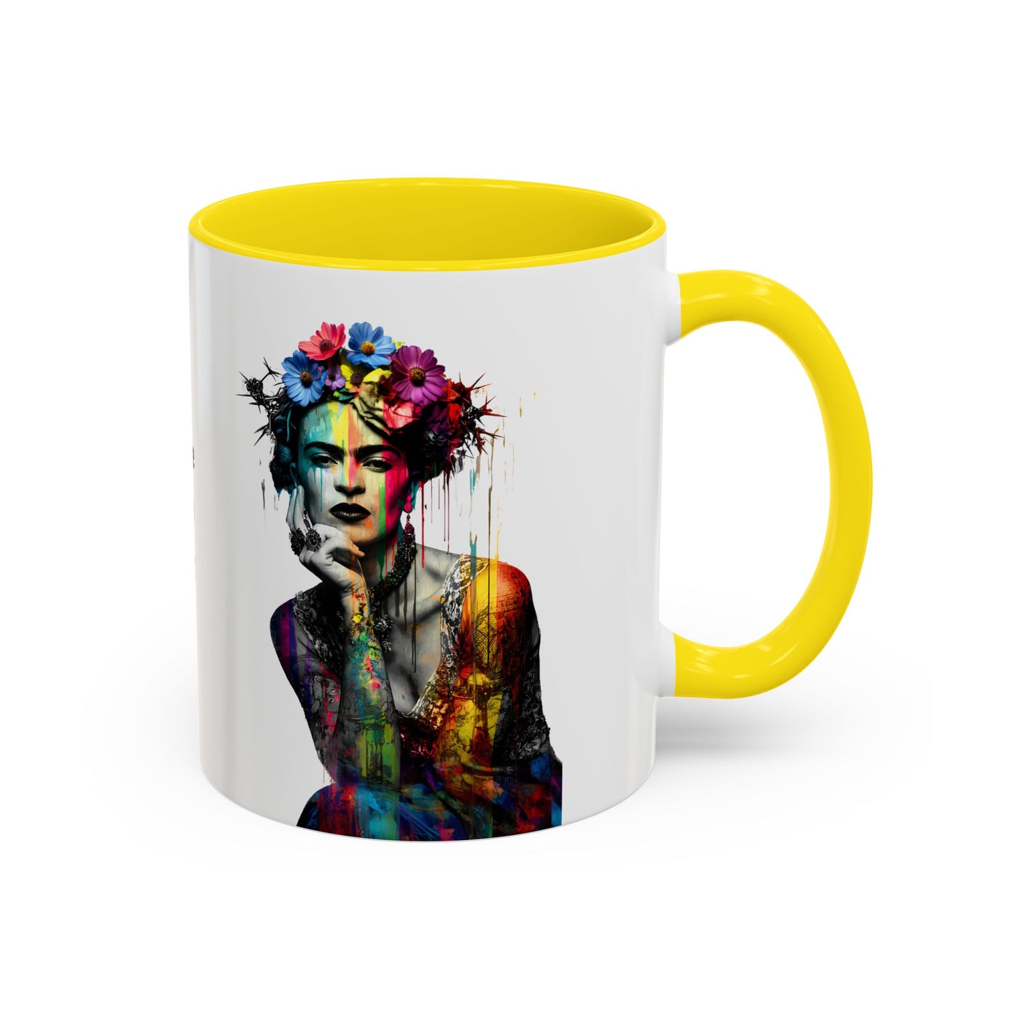 Frida Kahlo Inspired Accent Coffee Mug - "Love My Art" - 11 & 15oz