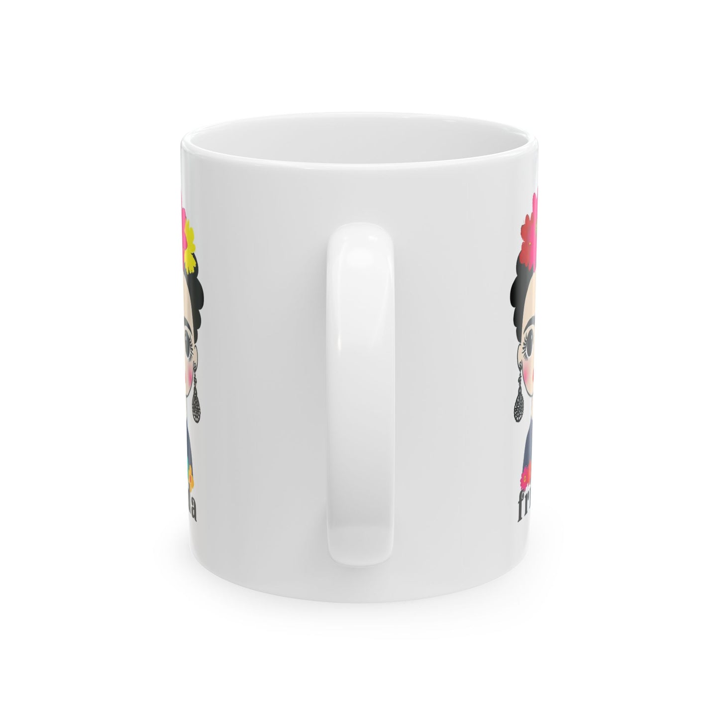 Frida Kahlo Inspired Ceramic Mug - Artistic Coffee Cup for Art Lovers, Gift for Friends, Unique Home Decor, 11oz, 15oz