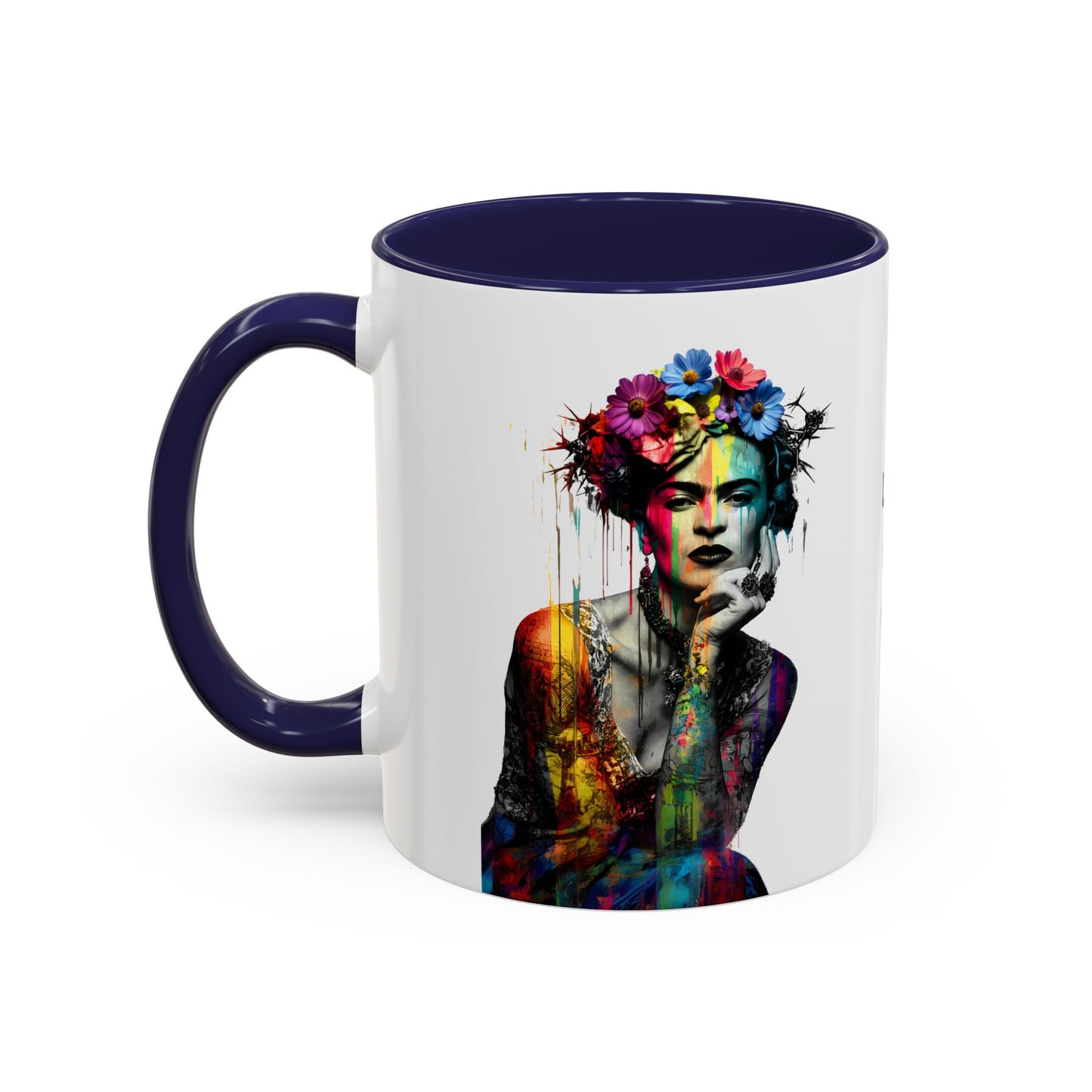 Frida Kahlo Inspired Accent Coffee Mug - "Love My Art" - 11 & 15oz