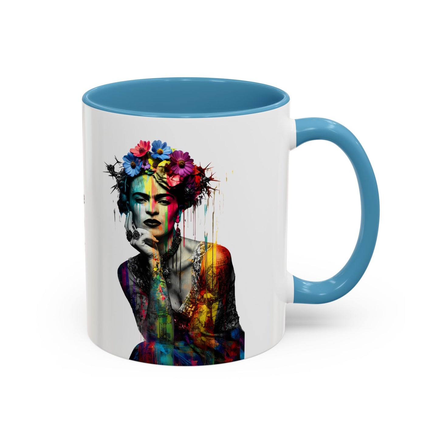 Frida Kahlo Inspired Accent Coffee Mug - "Love My Art" - 11 & 15oz