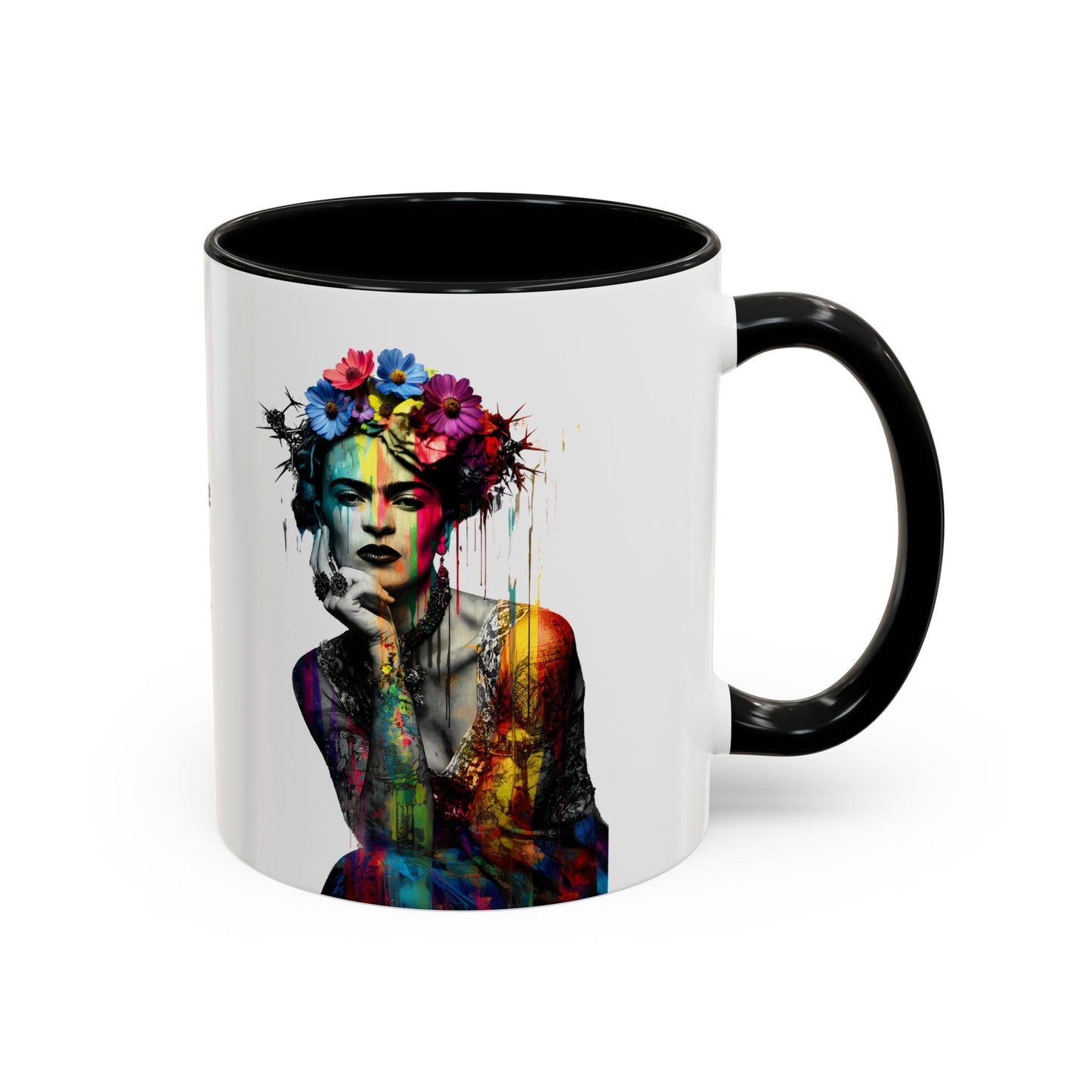 Frida Kahlo Inspired Accent Coffee Mug - "Love My Art" - 11 & 15oz