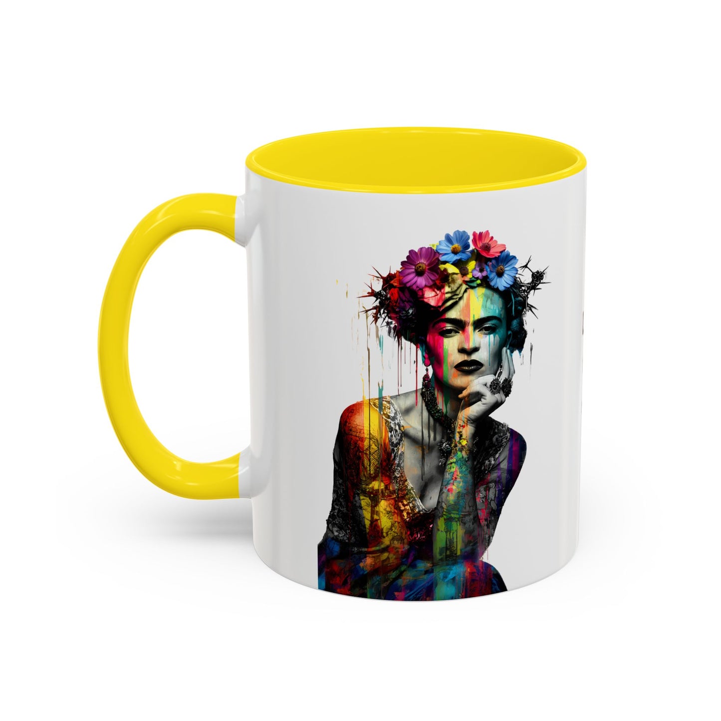 Frida Kahlo Inspired Accent Coffee Mug - "Love My Art" - 11 & 15oz