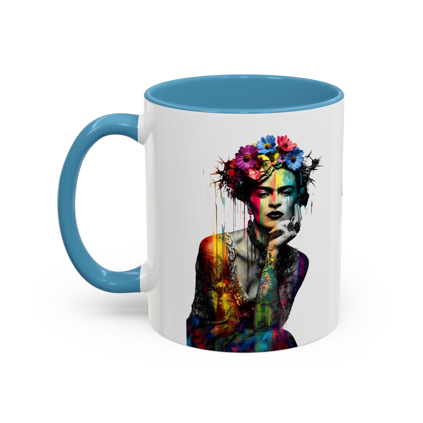 Frida Kahlo Inspired Accent Coffee Mug - "Love My Art" - 11 & 15oz
