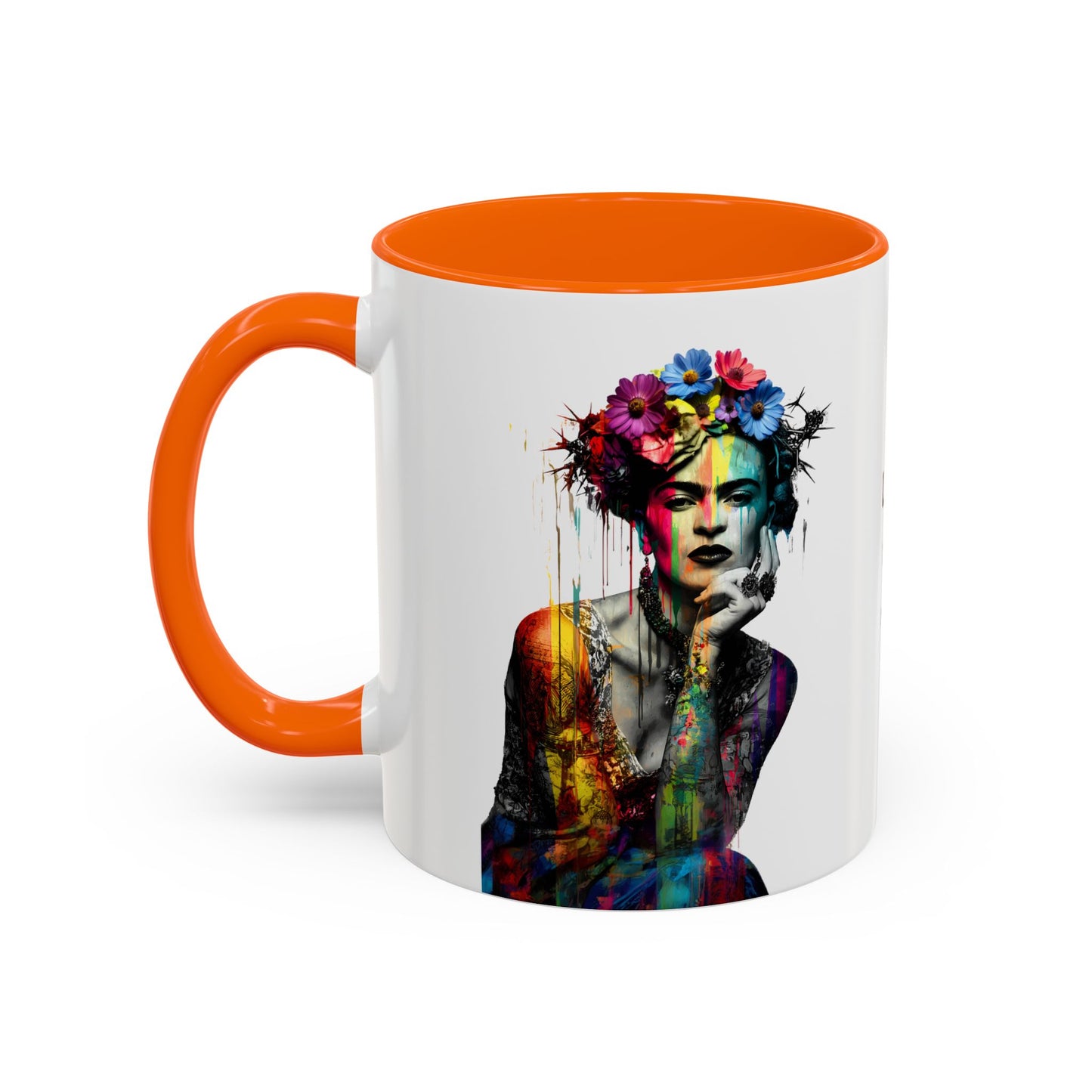 Frida Kahlo Inspired Accent Coffee Mug - "Love My Art" - 11 & 15oz