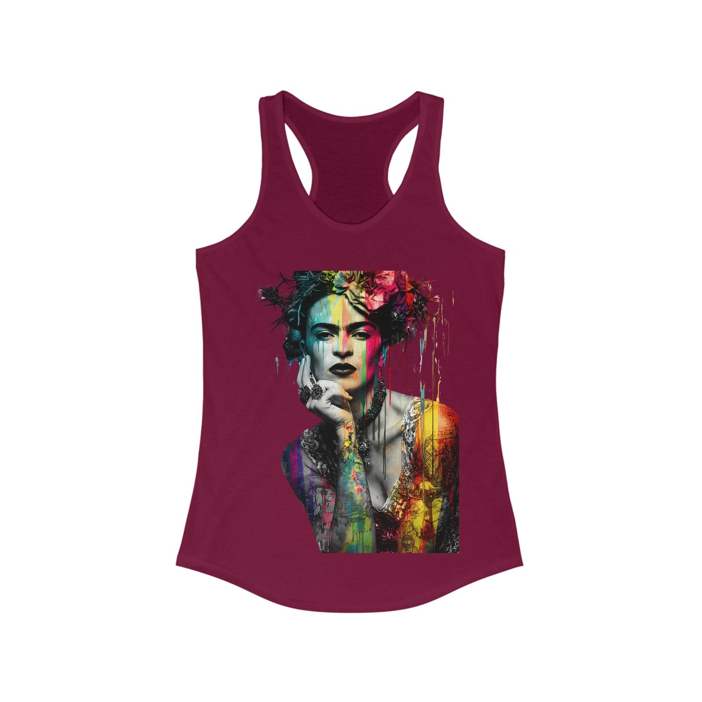 Frida Inspired Empowerment Tank Top, Inspirational Racerback, Women's Art Apparel, Gift for Her, Summer Wardrobe Essential, Fitness Shirt