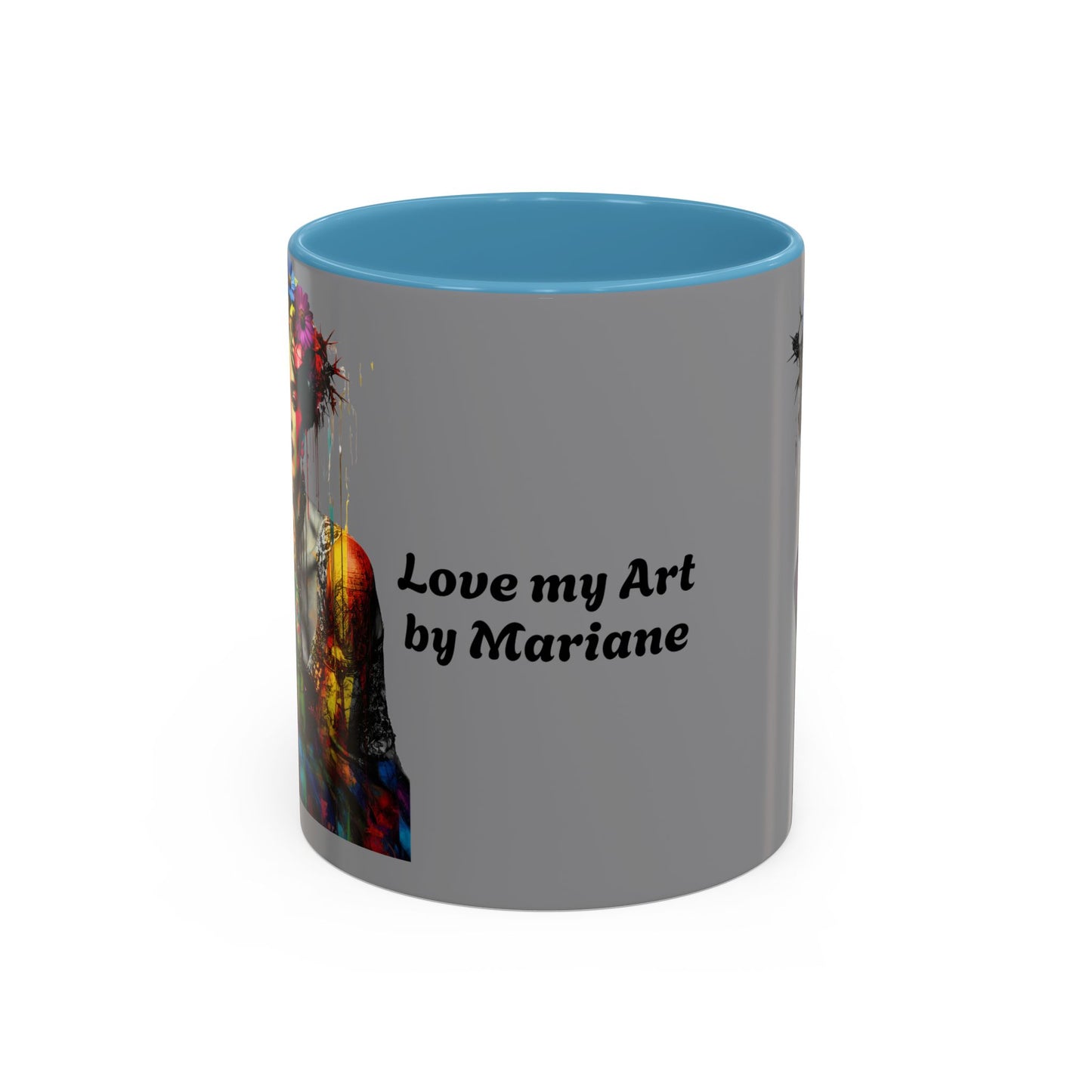 Colorful Frida Kahlo Accent Coffee Mug - Artistic Ceramic Mug for Enthusiasts