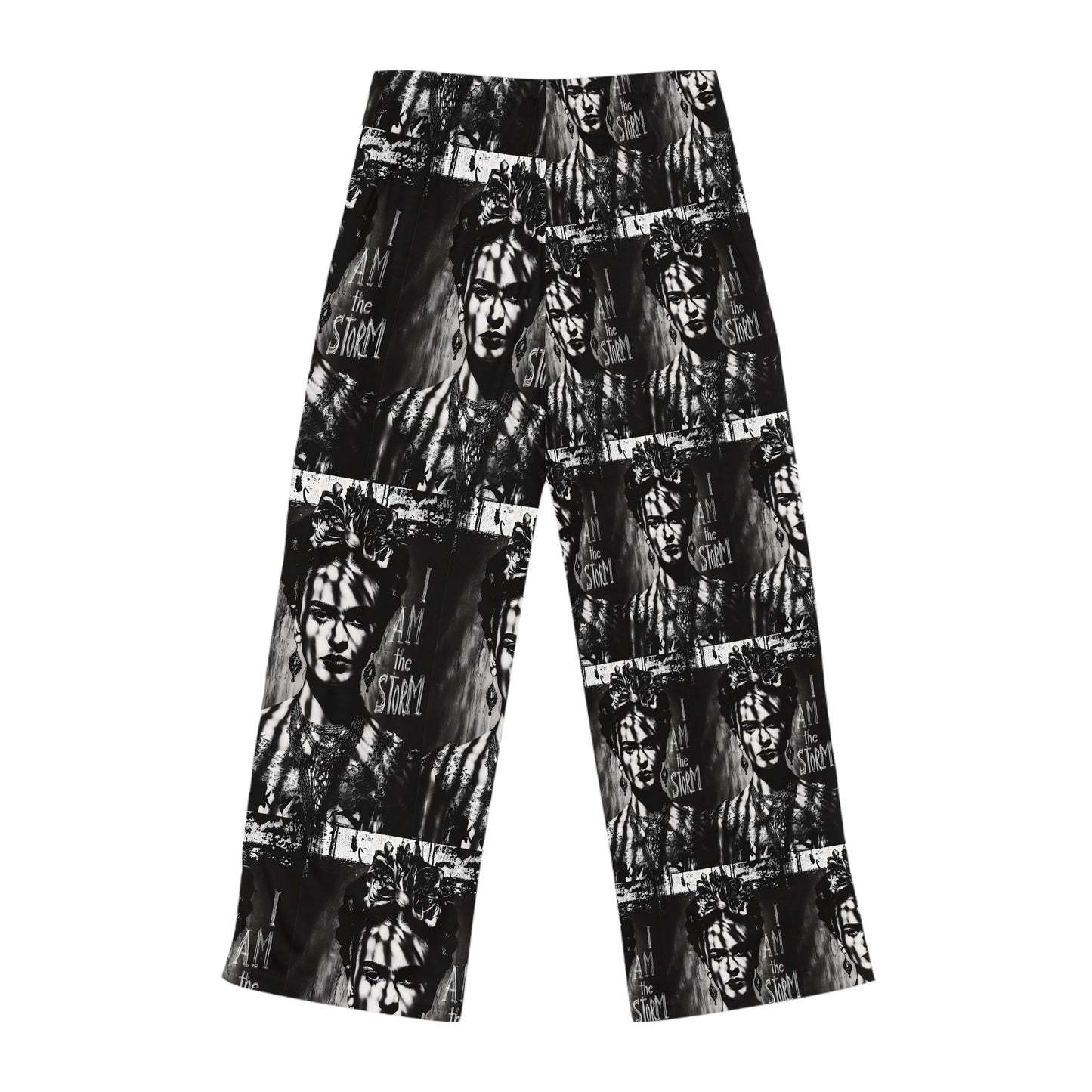Frida Kahlo inspired Women's Pajama Pants, Cozy Sleepwear, Chill Nightwear, Unique Gift for Her, Inspirational Loungewear, I Am the Storm