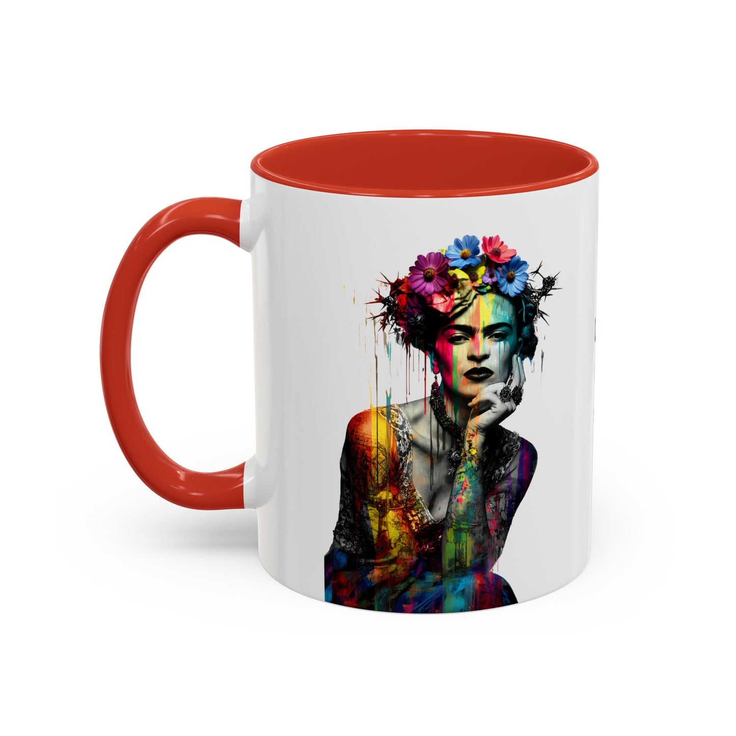 Frida Kahlo Inspired Accent Coffee Mug - "Love My Art" - 11 & 15oz