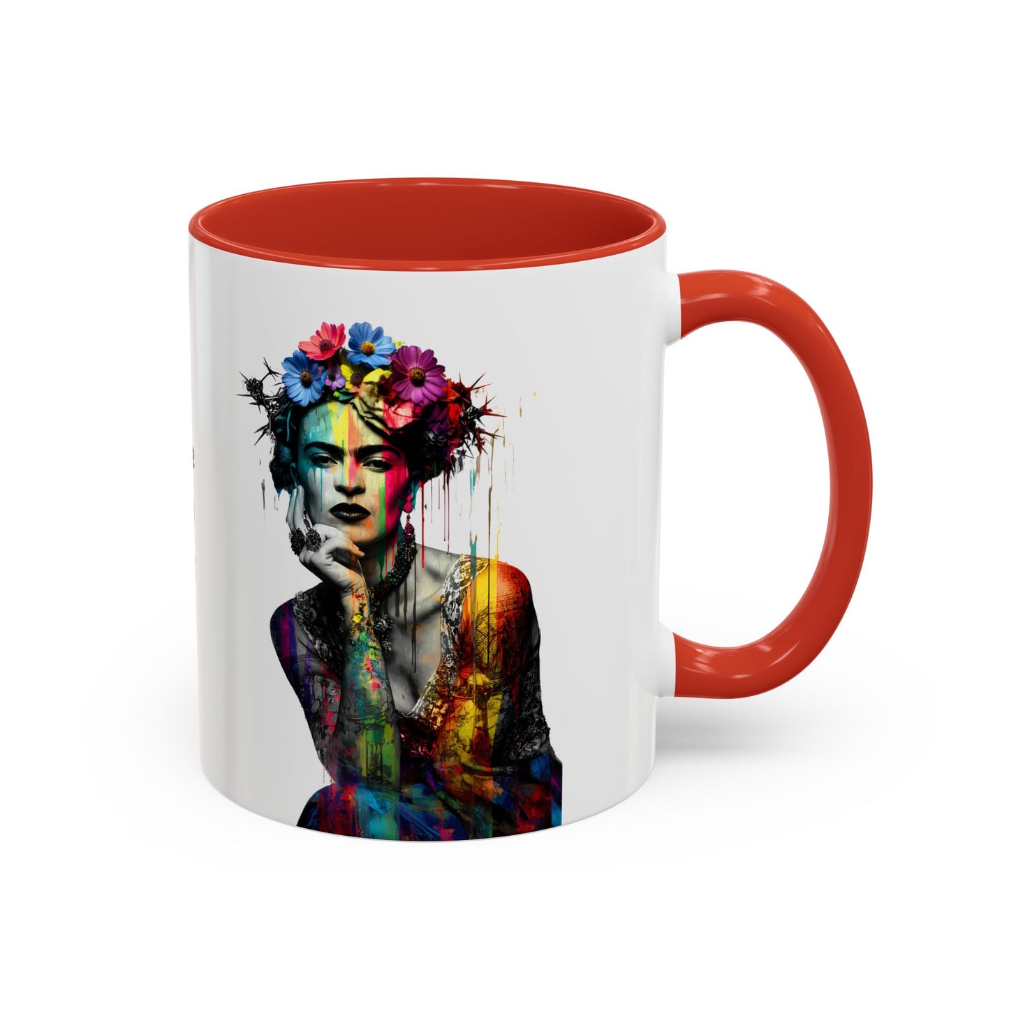 Frida Kahlo Inspired Accent Coffee Mug - "Love My Art" - 11 & 15oz