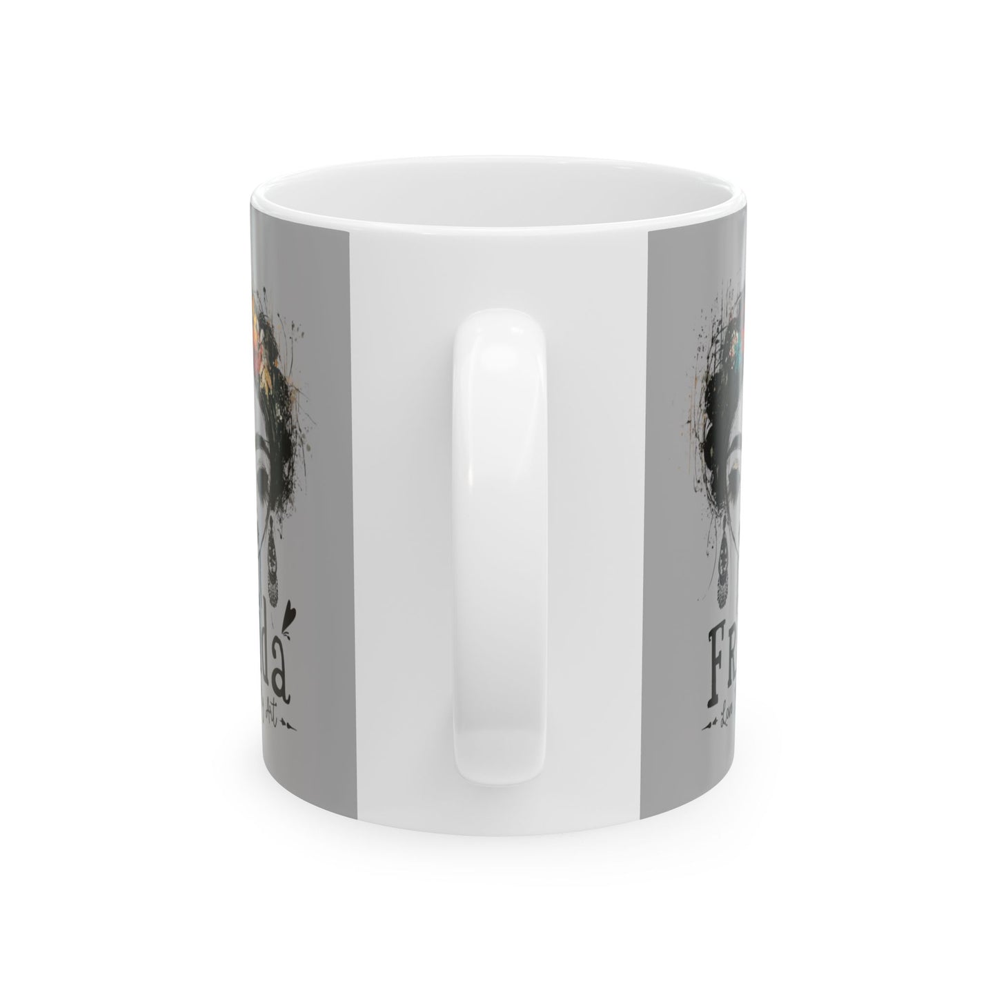 Frida Kahlo Inspired Ceramic Mug - Artistic Coffee Cup for Art Lovers, Gift for Friends, Unique Home Decor, 11oz, 15oz