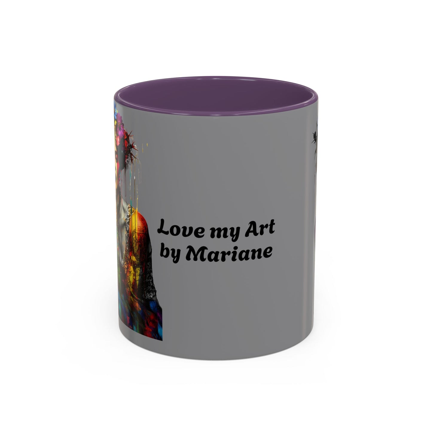Colorful Frida Kahlo Accent Coffee Mug - Artistic Ceramic Mug for Enthusiasts
