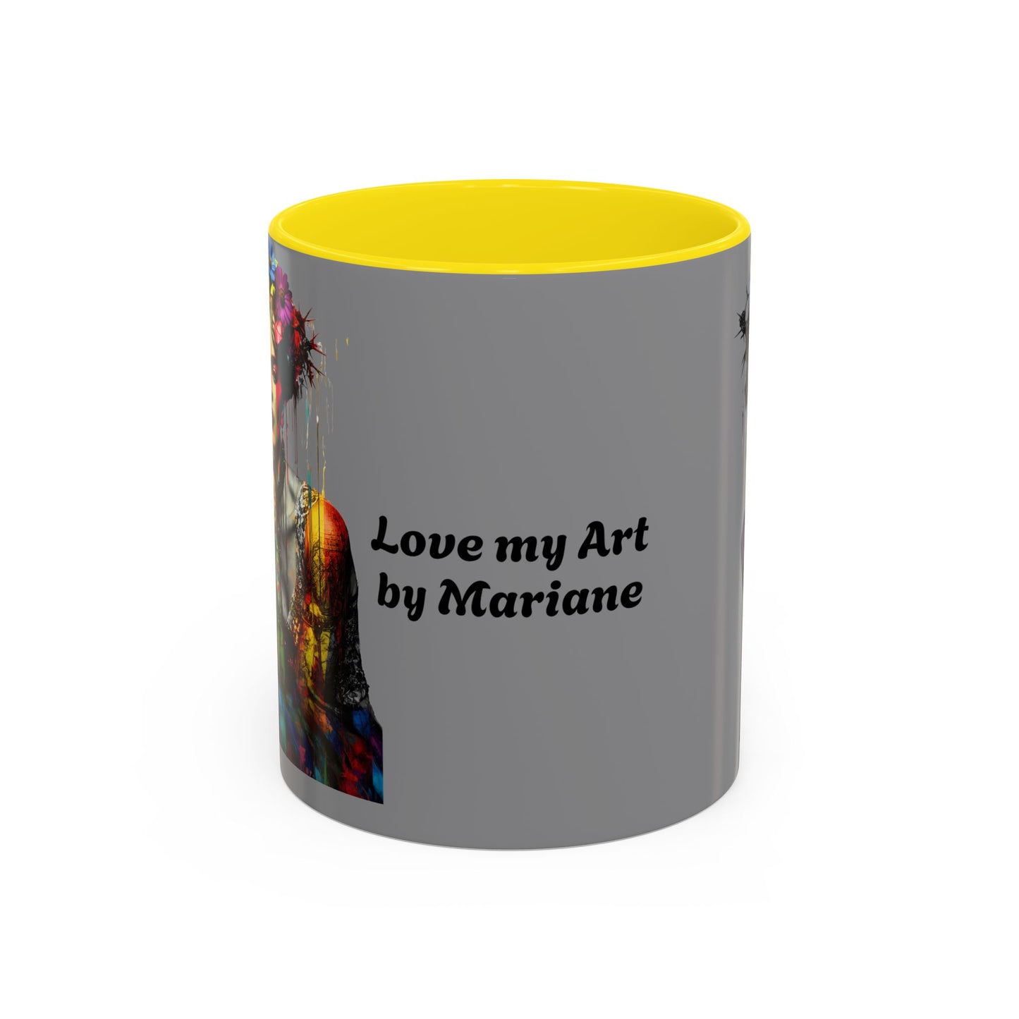 Colorful Frida Kahlo Accent Coffee Mug - Artistic Ceramic Mug for Enthusiasts