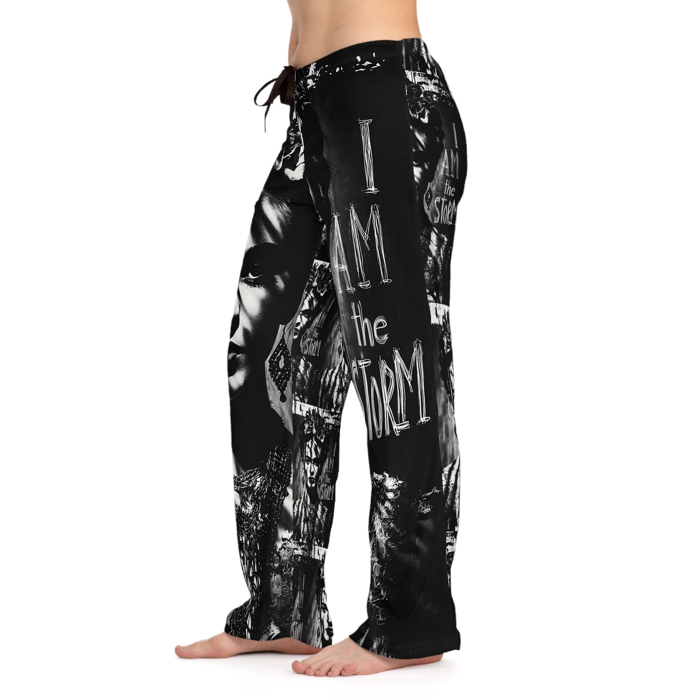 Frida Kahlo inspired Women's Pajama Pants, Cozy Sleepwear, Chill Nightwear, Unique Gift for Her, Inspirational Loungewear, I Am the Storm