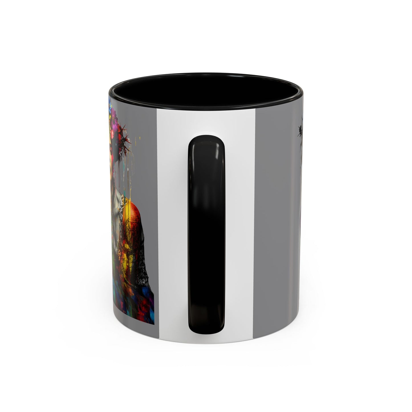 Colorful Frida Kahlo Accent Coffee Mug - Artistic Ceramic Mug for Enthusiasts