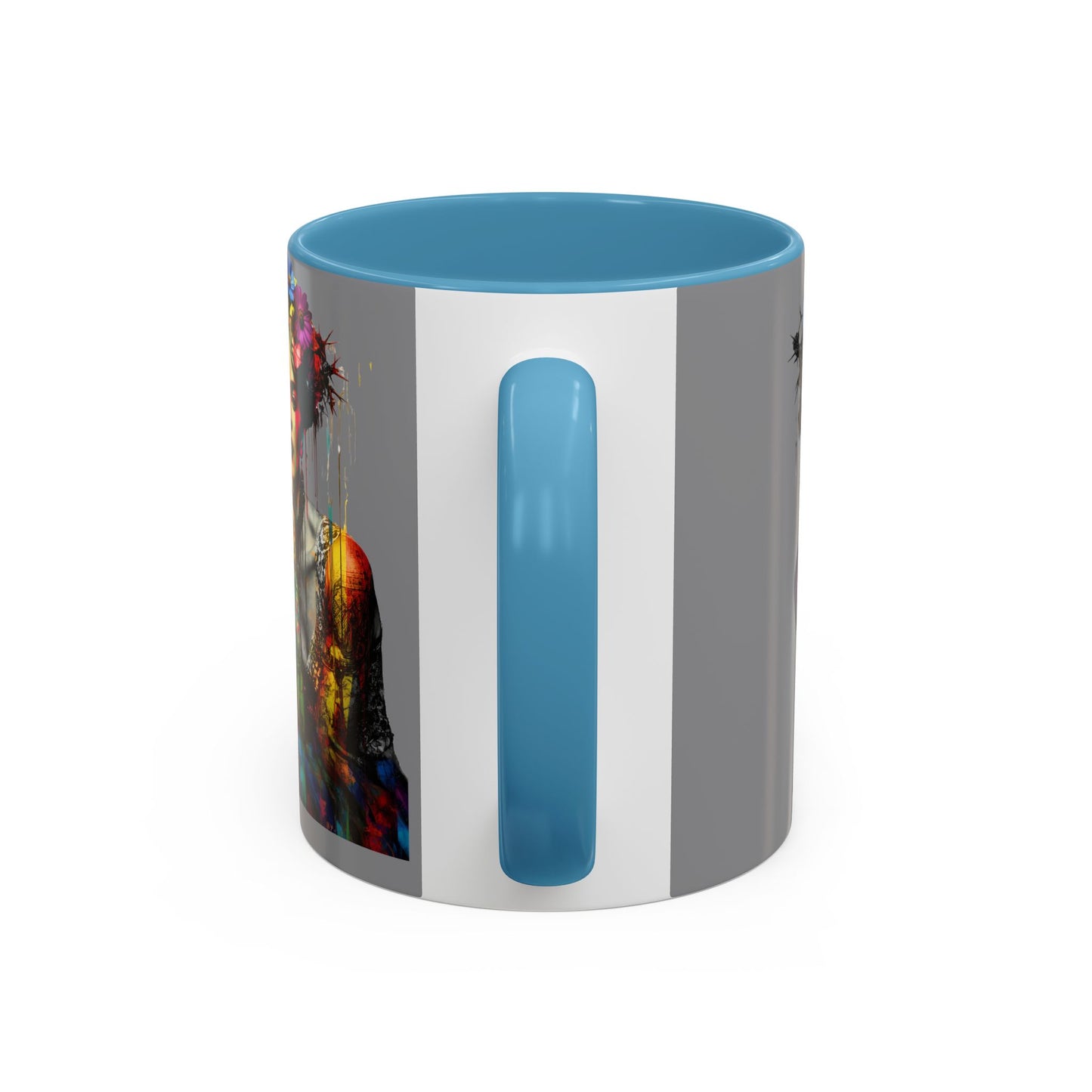 Colorful Frida Kahlo Accent Coffee Mug - Artistic Ceramic Mug for Enthusiasts