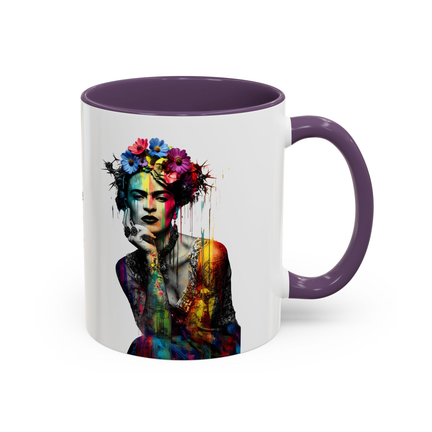 Frida Kahlo Inspired Accent Coffee Mug - "Love My Art" - 11 & 15oz
