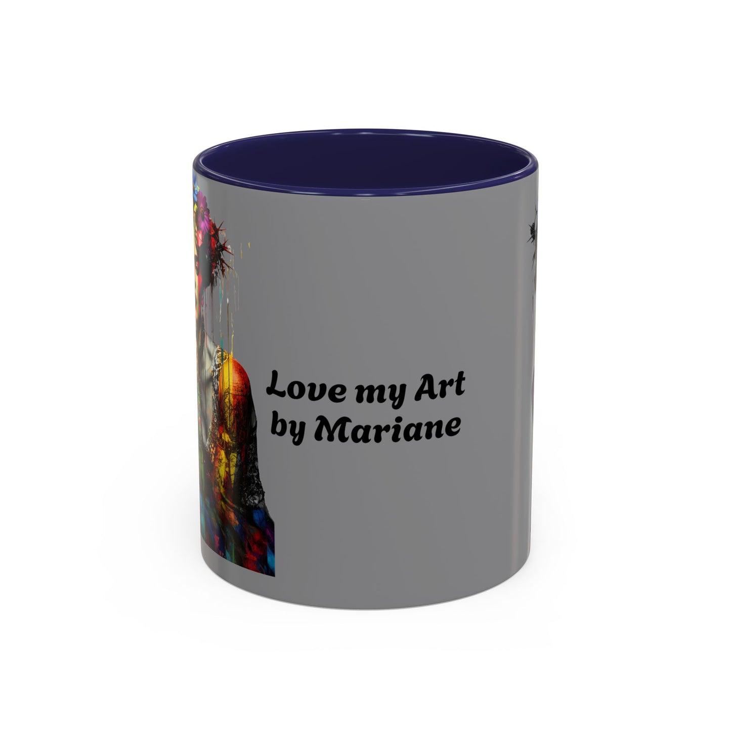 Colorful Frida Kahlo Accent Coffee Mug - Artistic Ceramic Mug for Enthusiasts