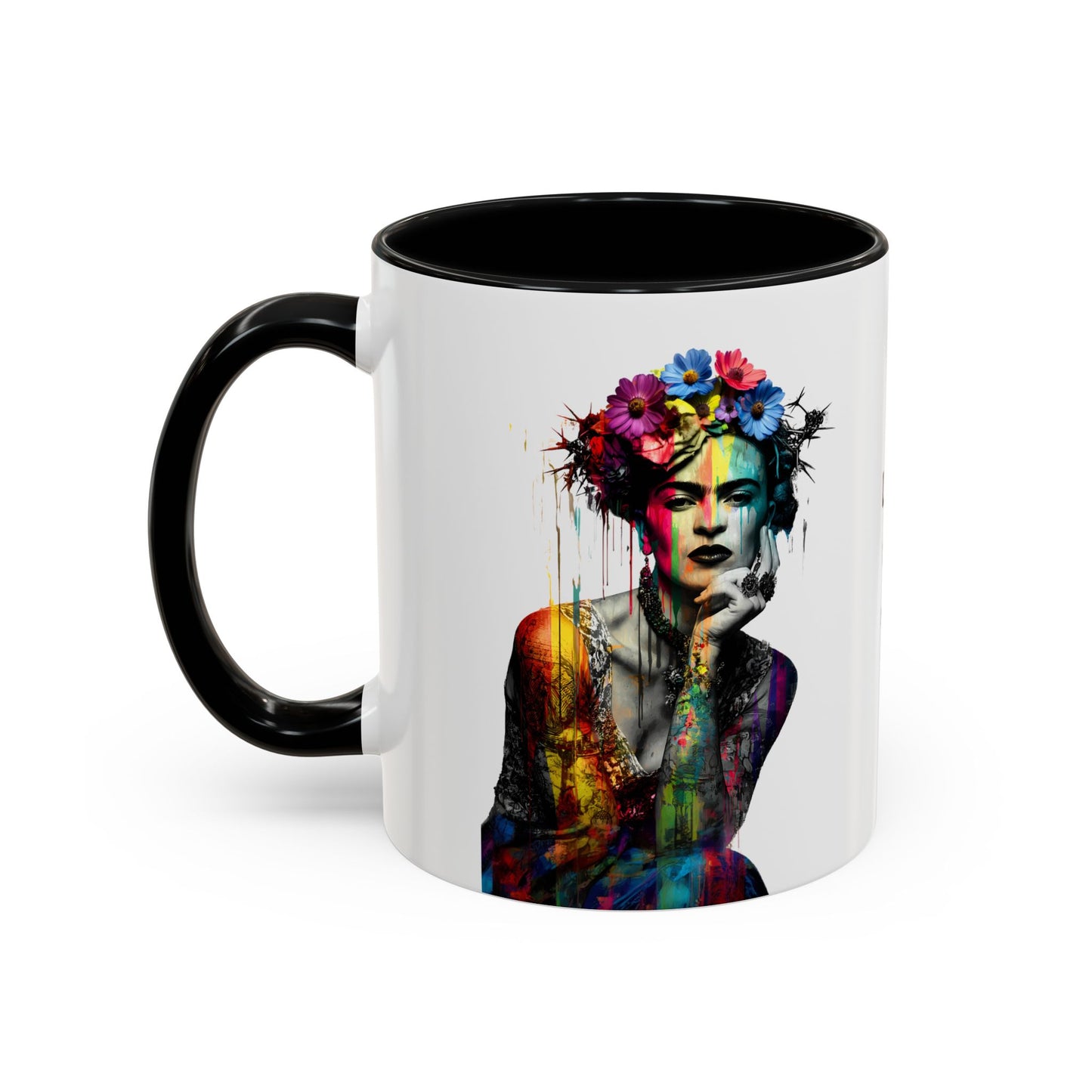 Frida Kahlo Inspired Accent Coffee Mug - "Love My Art" - 11 & 15oz