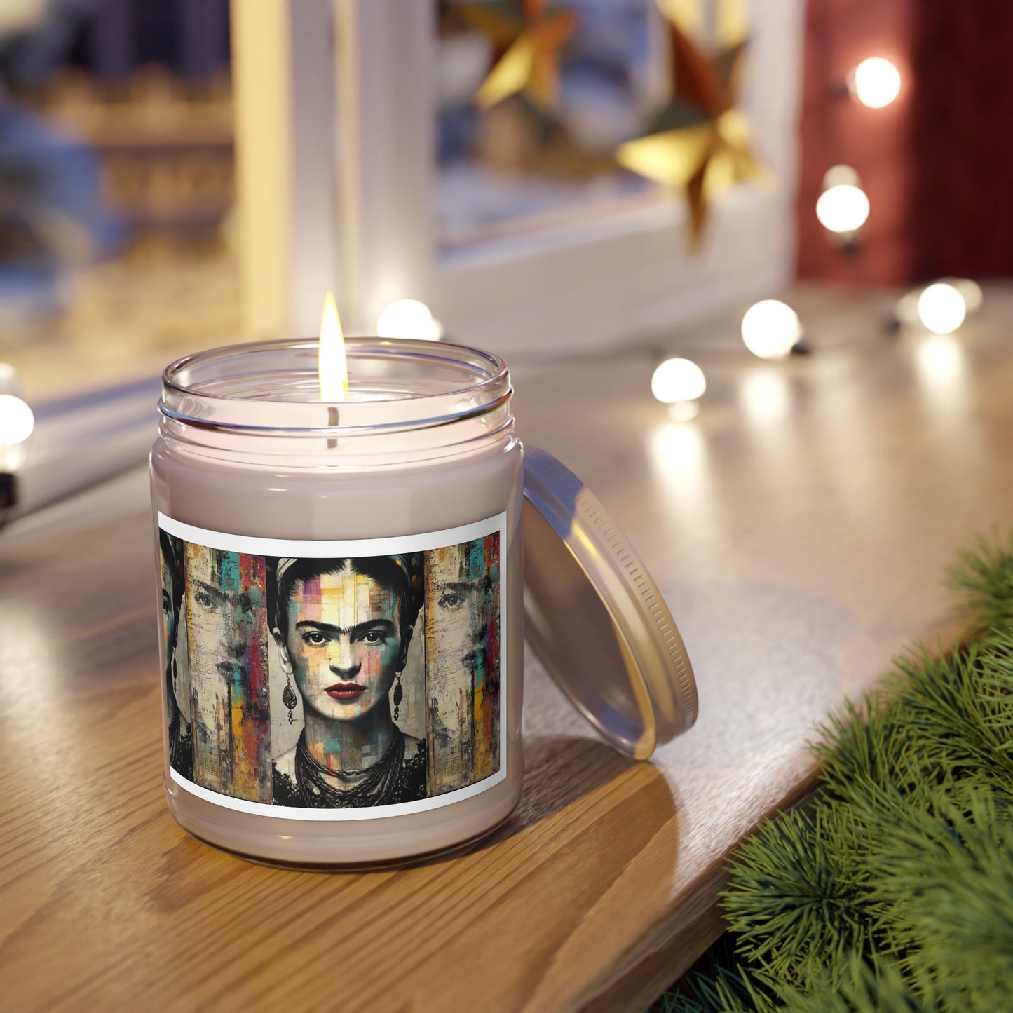 Frida Kahlo inspired Scented Candle | 9oz | Positivity Gift | Home Decor | Aromatherapy | Art Lover's Gift | Unique Candles